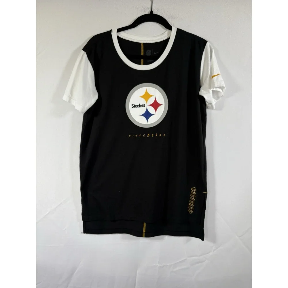 Nike womans shirt size S pittsburgh steelers pullover football short sleeves